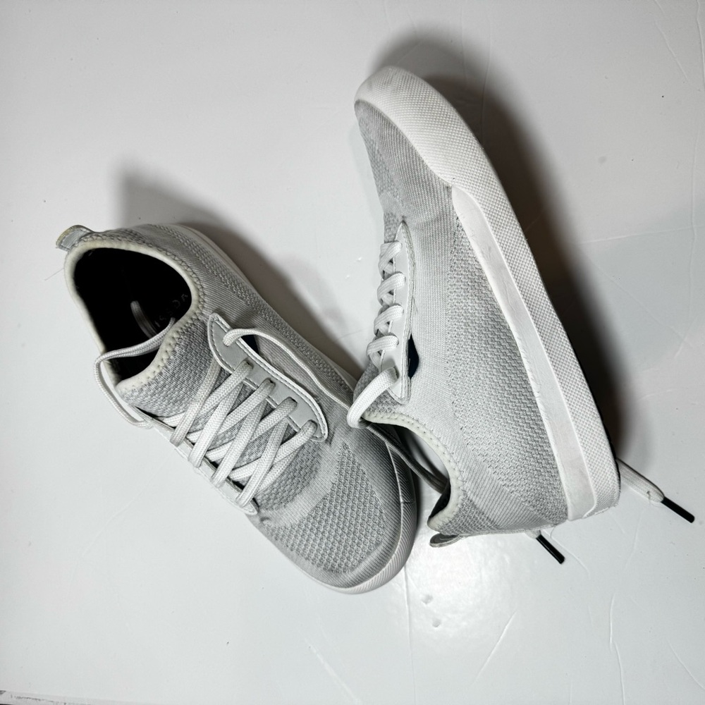 Vessi Weekend White Knit Sneakers W7 7 Women Waterproof Lightweight Casual Shoes - Picture 9 of 9